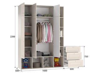 Шкаф распашной Скарлет 2