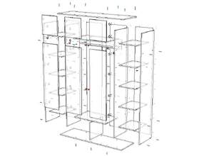 Шкаф распашной Скарлет