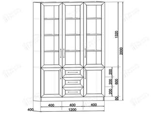 Книжный шкаф Библиограф 3.6