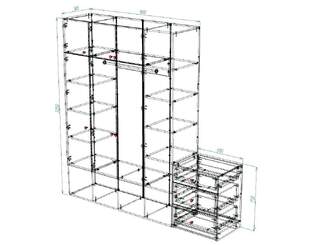 Шкаф распашной Скарлет 2